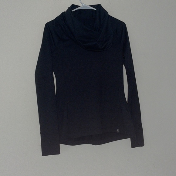 Spyder Black Solitude Funnel Neck Pullover - Picture 4 of 5